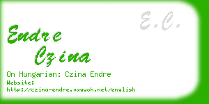 endre czina business card